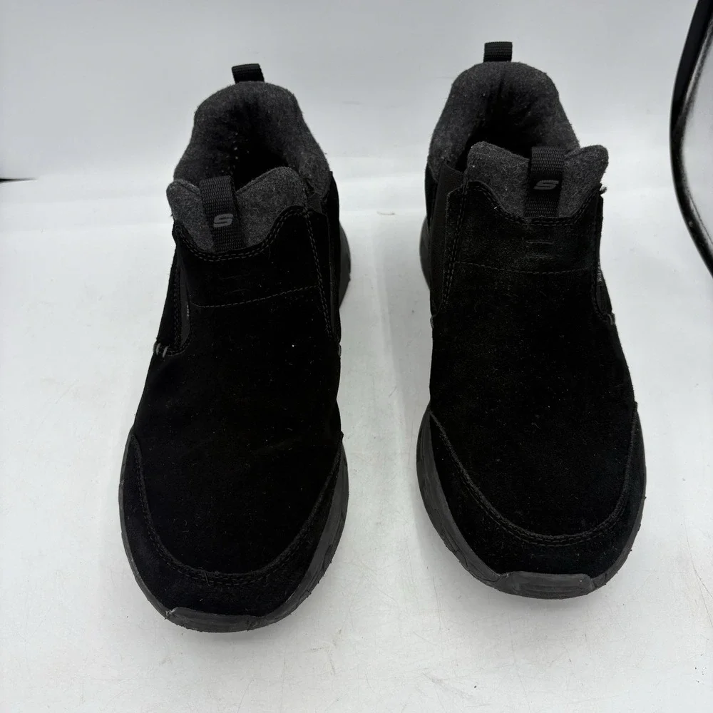 Skechers Shoes Mens Size 9.5 Oak Canyon Bombarder Black Comfort Suede Leather